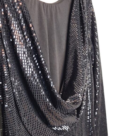 Calvin Klein Little Black Sequined Mini Cocktail Party Dress Low Back Siz 12 NWT - Picture 8 of 12